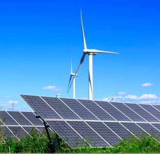 Сонячні панелі та вітрогенератори