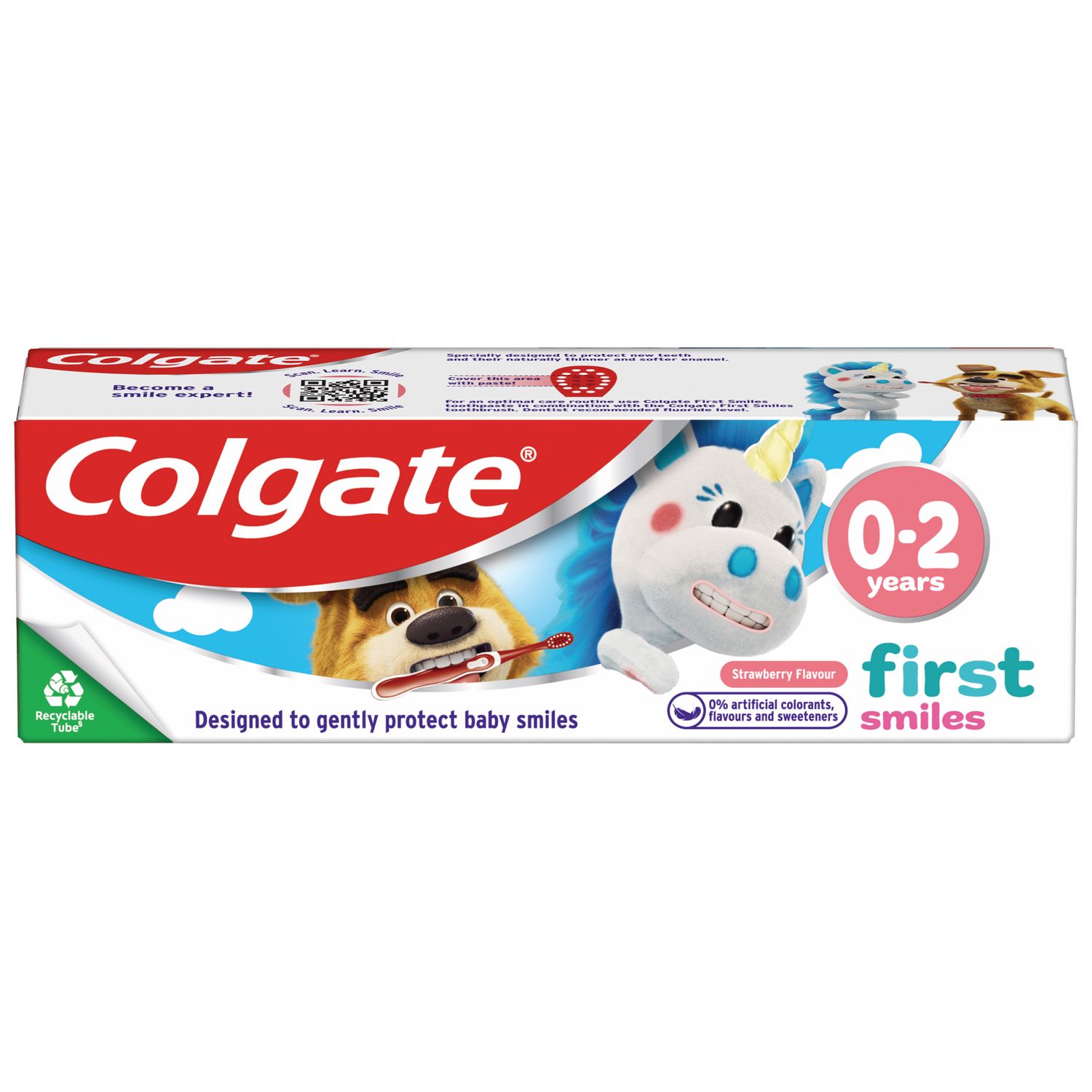 Зубна паста зі смаком полуниці Colgate Kids First Smiles для дітей 0—2 років