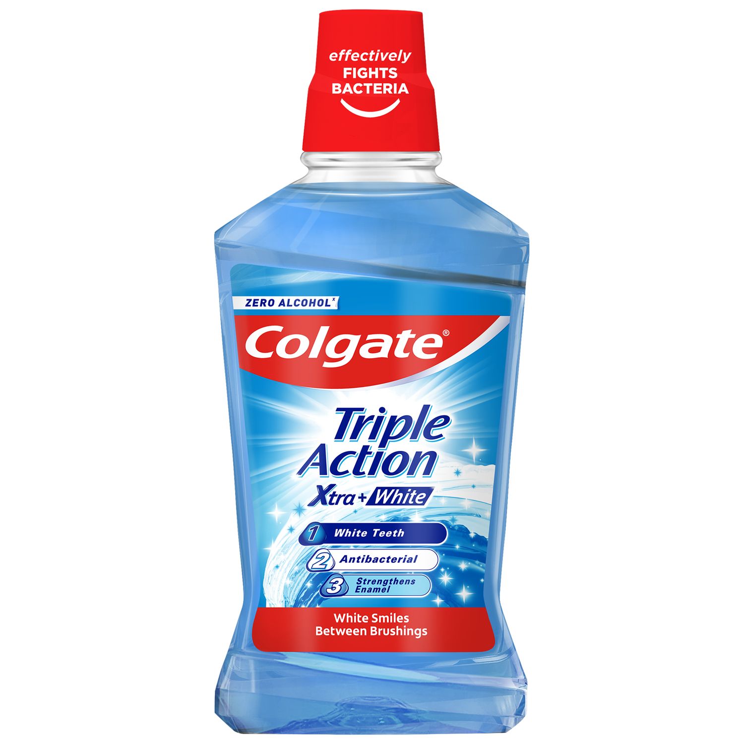 Рідина для полоскання рота Colgate Triple Action Xtra White без спирту