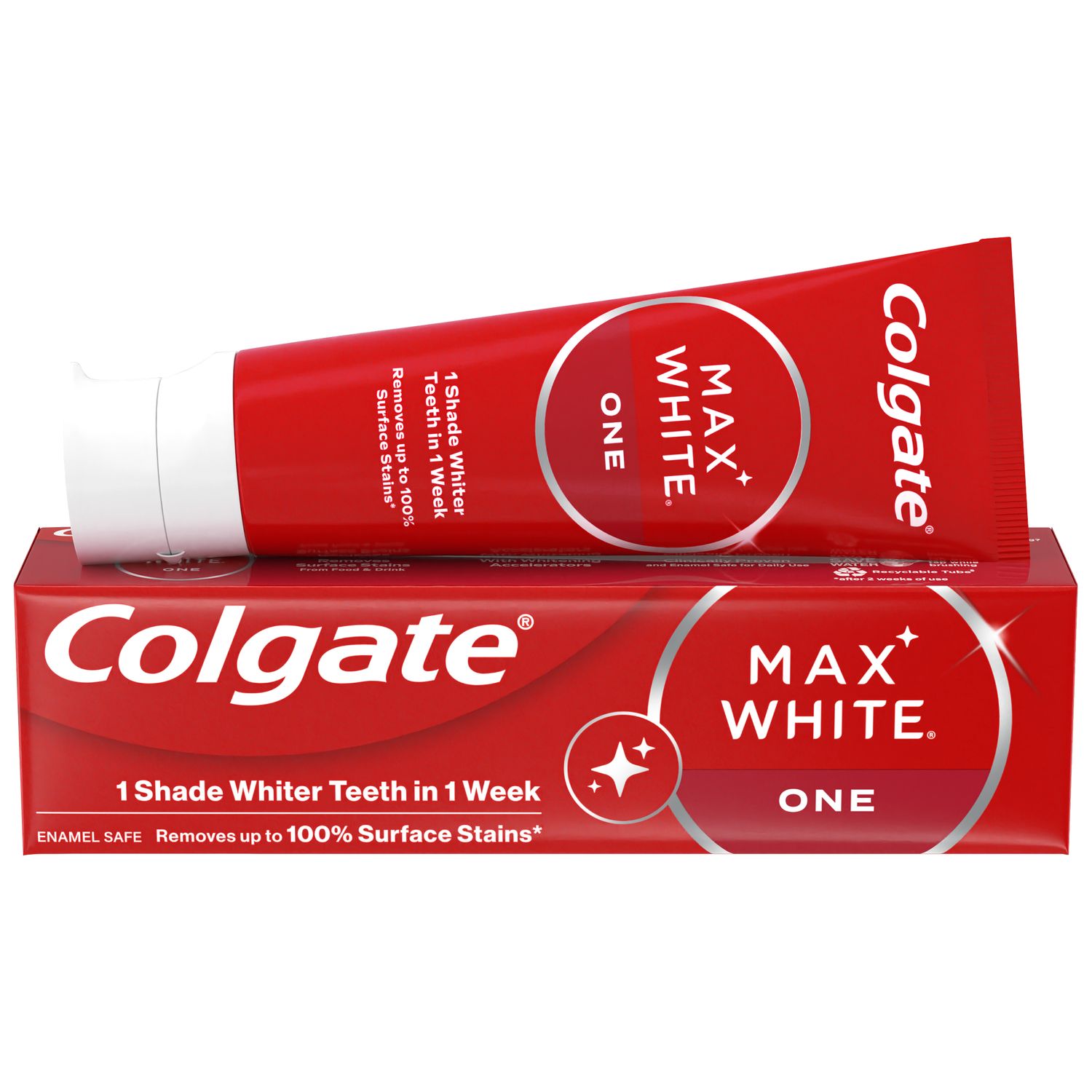 Зубна паста з ефектом відбілювання Colgate Max White One
