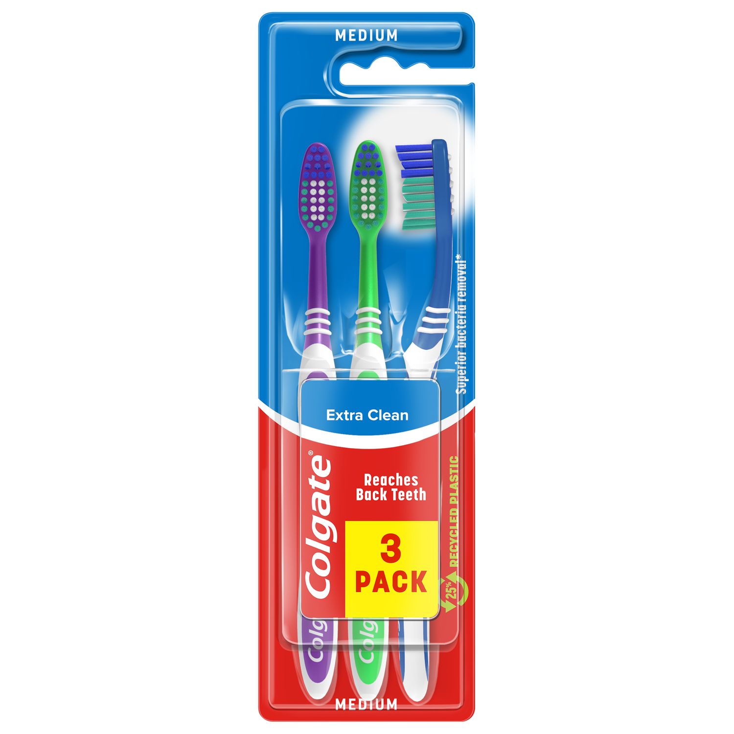 Ручна зубна щітка середньої жорсткості Colgate Extra Clean