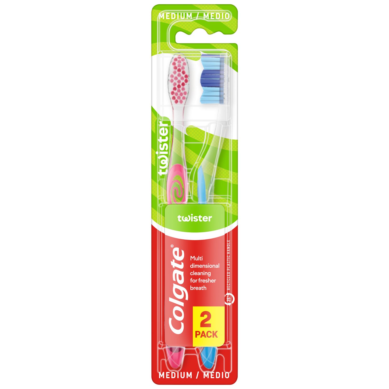 Ручна зубна щітка середньої жорсткості Colgate Twister Fresh
