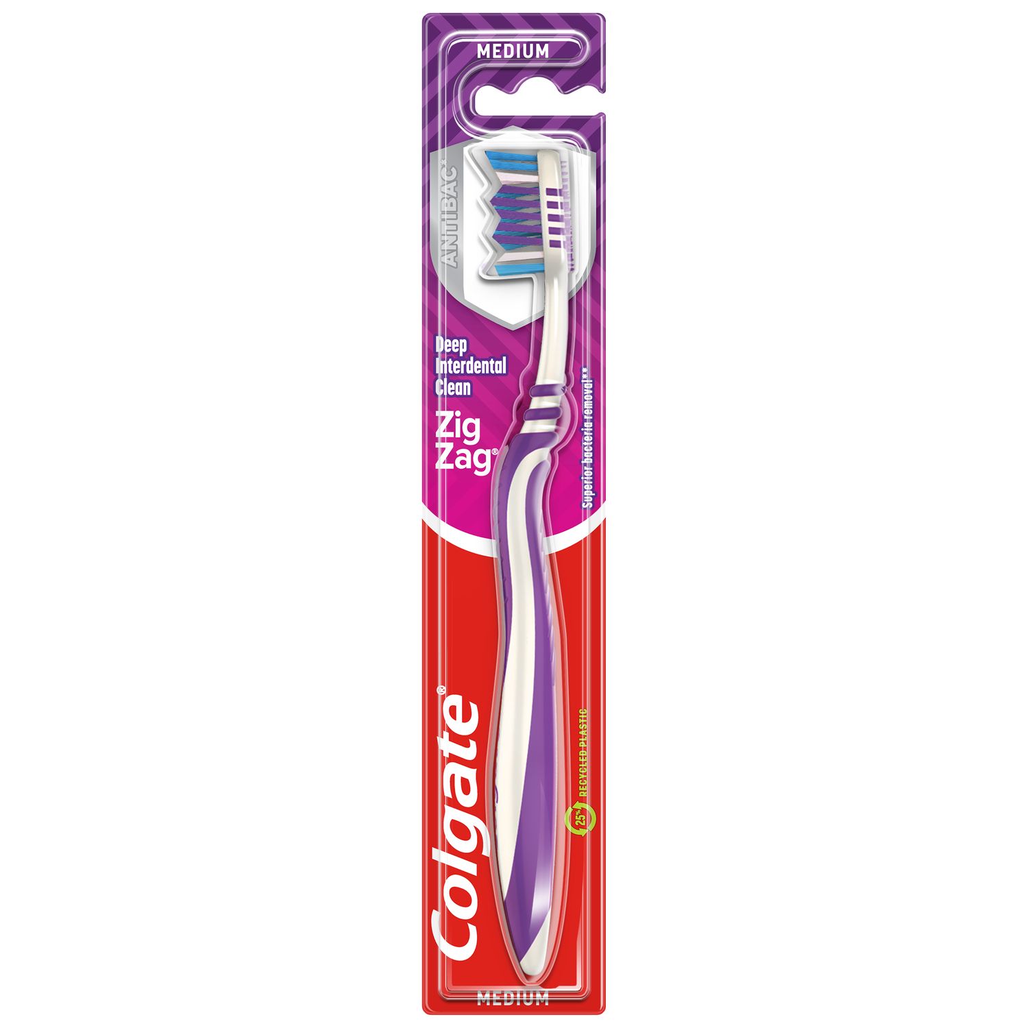 Зубна щітка середньої жорсткості Colgate ZigZag